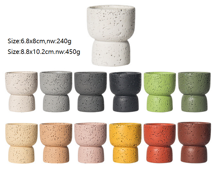 Handmade Home Decor Pots Luxury Empty Cement Jars Decorative Concrete Pots for Candles Houseplant Pot