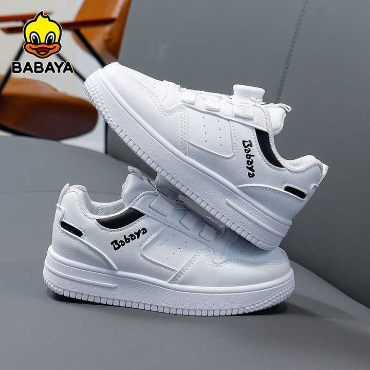 Baby Shoes Breathable White and Black Non-Slip Casual