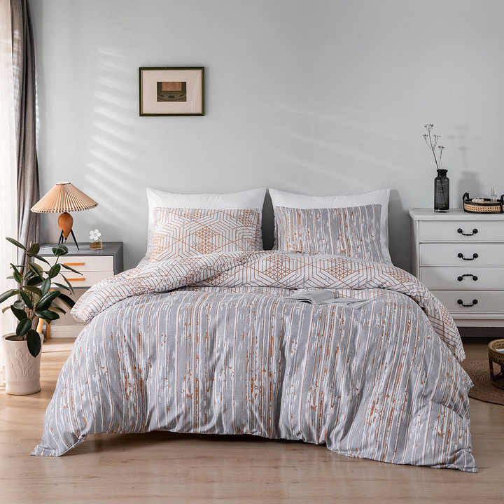 مجموعة الريف ، غطاء زهرة من البوليستر المصقول ، مجموعة غطاء سرير فاخر Countryside Collection, Brushed Polyester Flower Duvet Cover, Luxury Bedspread Set