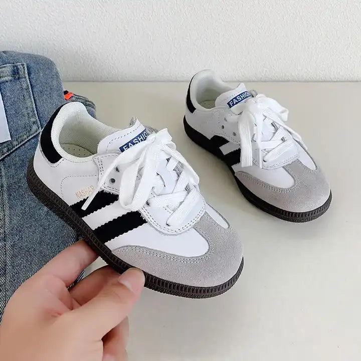 Children's Boys and Girls Casual Flat German Striped Training Shoes.
