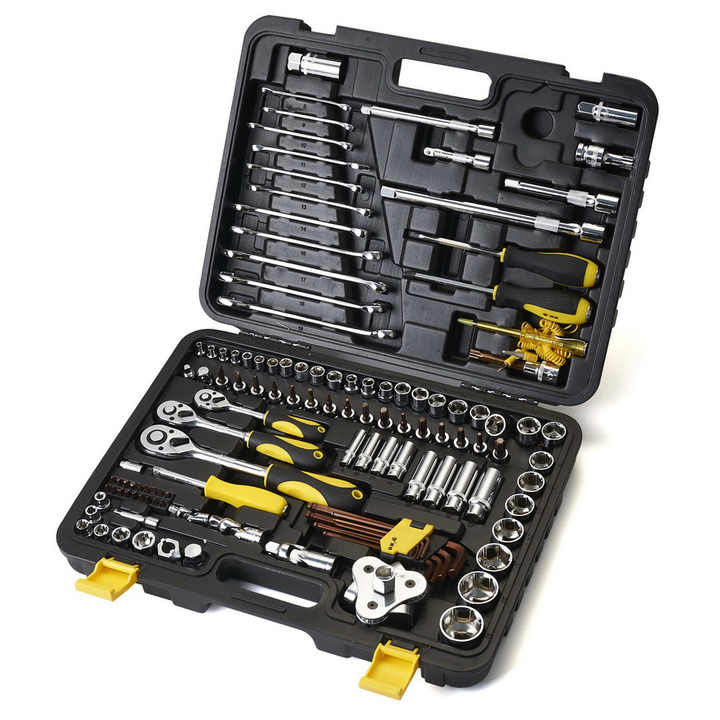 Portable 1-Piece Auto Repair Tool Kit, Heavy Duty Steel Socket Wrench and Hand Tools with Customizable OEM Fit