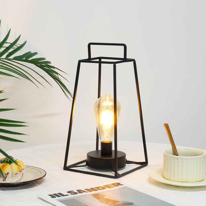 Modern simple small square night lamp iron study