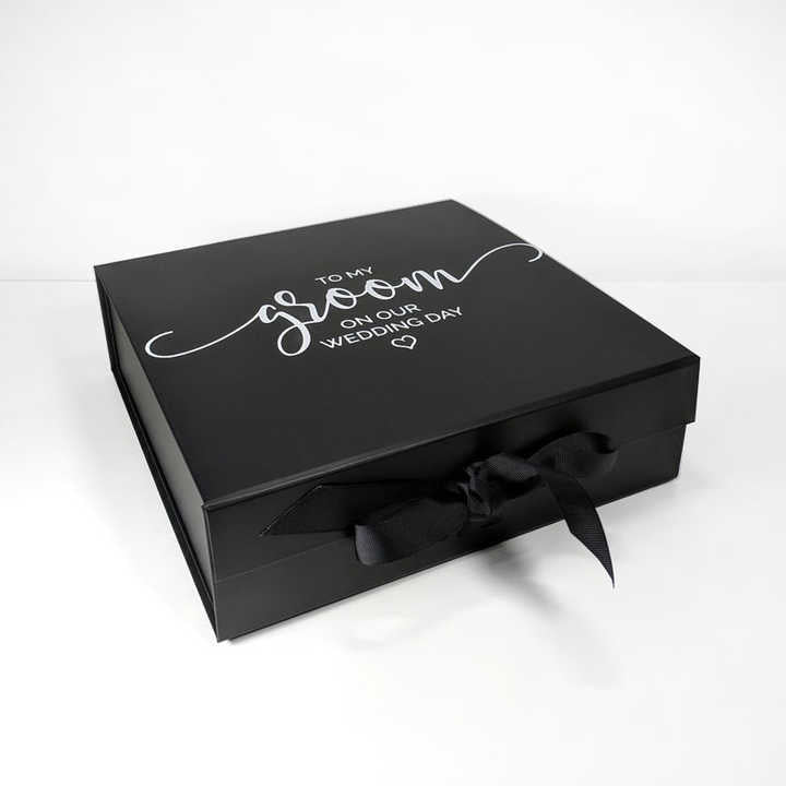 صندوق هدايا لحفلات الزفاف قابل للطي . Luxury Magnetic Foldable Wedding
