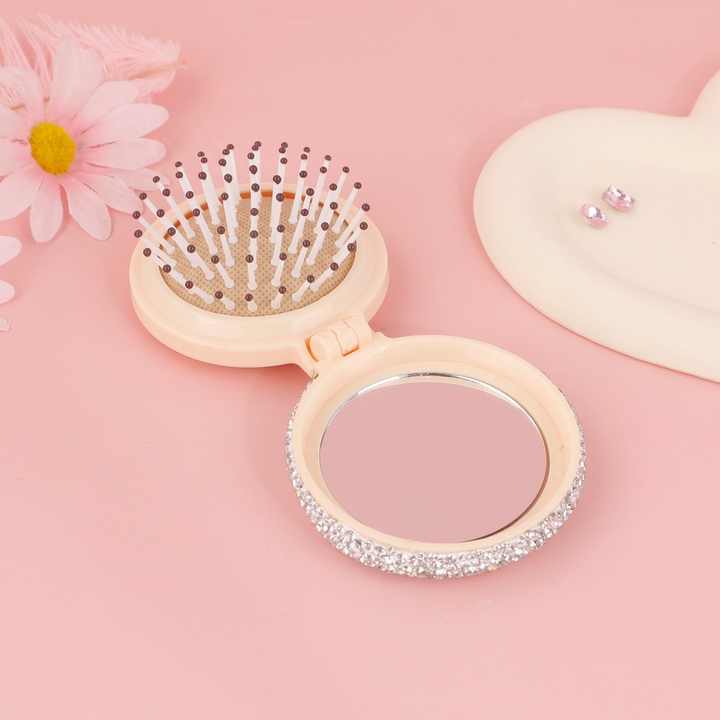 Diamond Sparkling Folding Travel Hair Brush