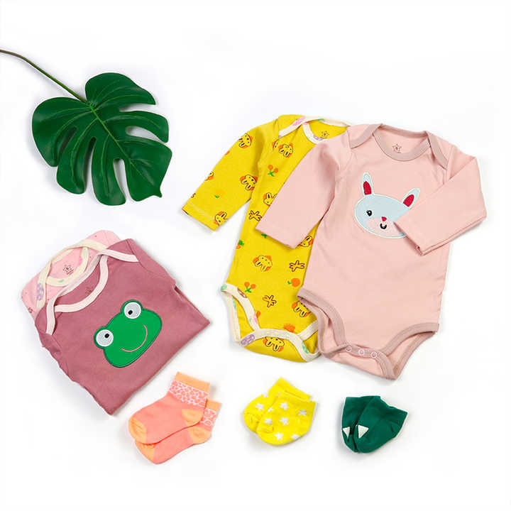 رومبير أطفال قطني بأكمام طويلة