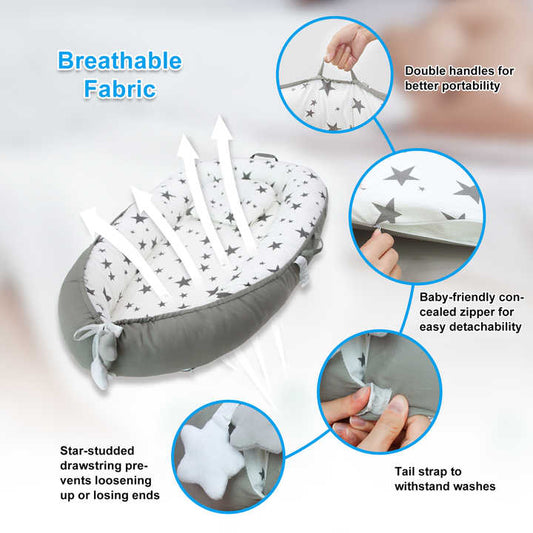 Baby Sleeping Nest Bed Portable Cotton