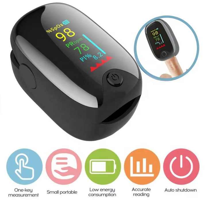 عيادة اقتصادية مقياس التأكسج الطبي النبض . Economical Clinic Medical Pulse Oximeter Hands-Free