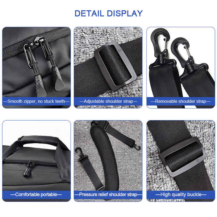 حقائب سفر رياضية كبيرة من مقاومة للماء مزودة بسحاب إغلاق