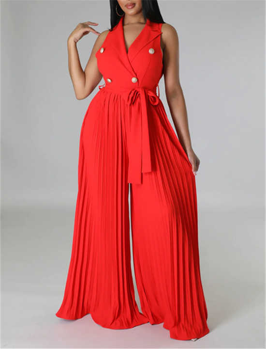 Elegant women's sleeveless jumpsuit