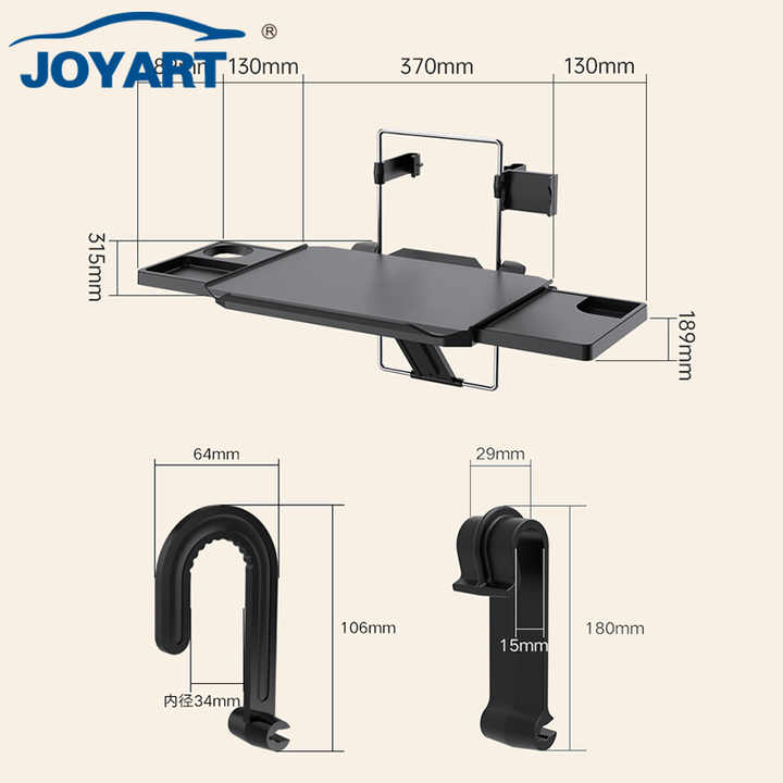JOYART Hot Sale Car Back Seat Table Steering Wheel Car Desk Vehicle Interior Decoration Accessories