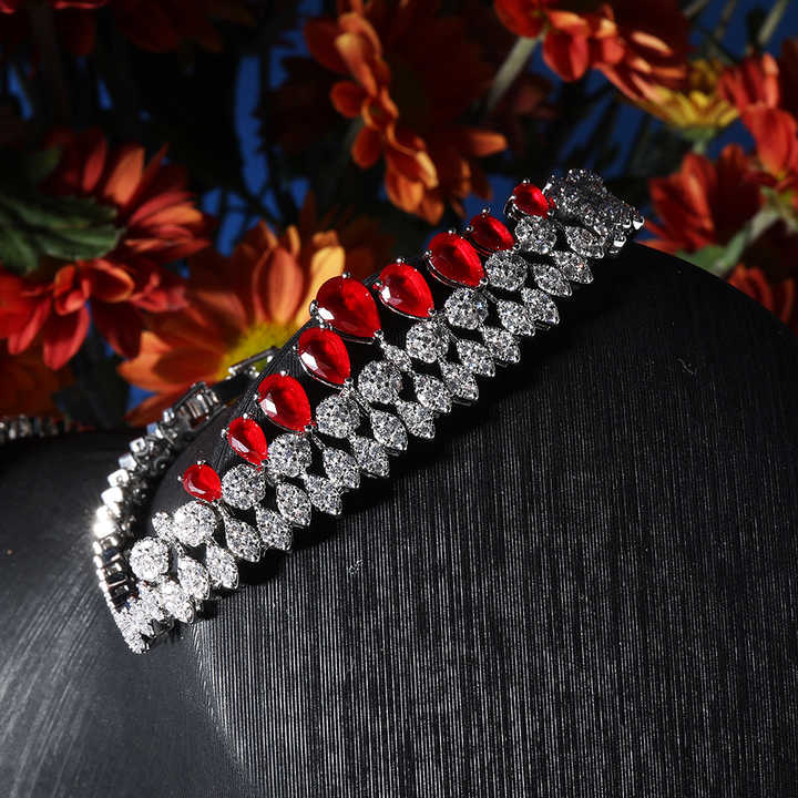 طقم مجوهرات زفاف زركون -Zircon wedding jewelry set