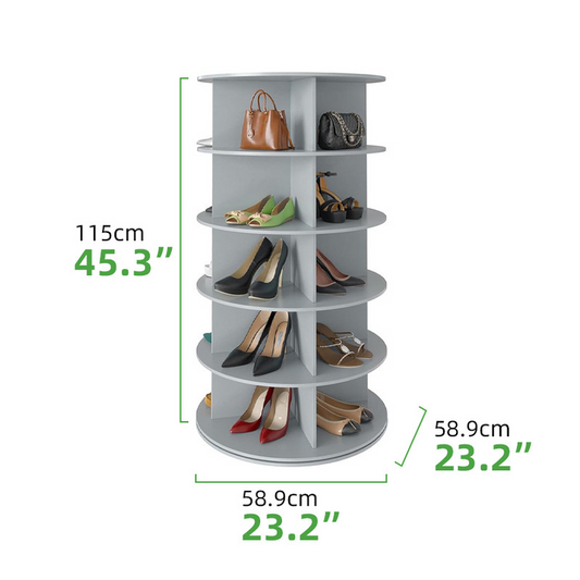 Custom Space Saving Rotating Shoe Rack