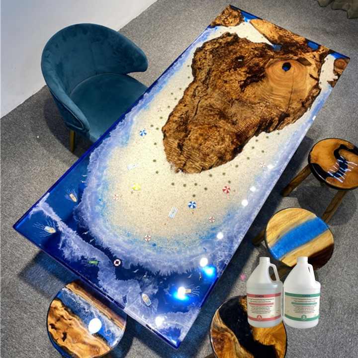 طاولة إيبوكسي خشبية - Modern Design Epoxy Wood