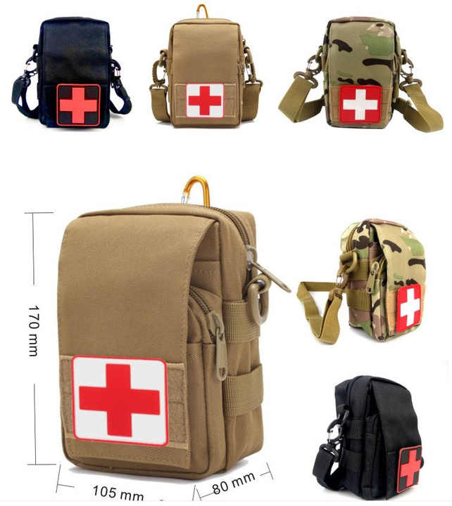 معدات طوارئ طبية تكتيكية محمولة مقاومة للماء . Waterproof Portable Tactical Medical Emergency Kit for
