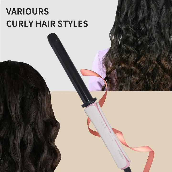 Factory Private Mode Long Barrel Curling Iron, LED