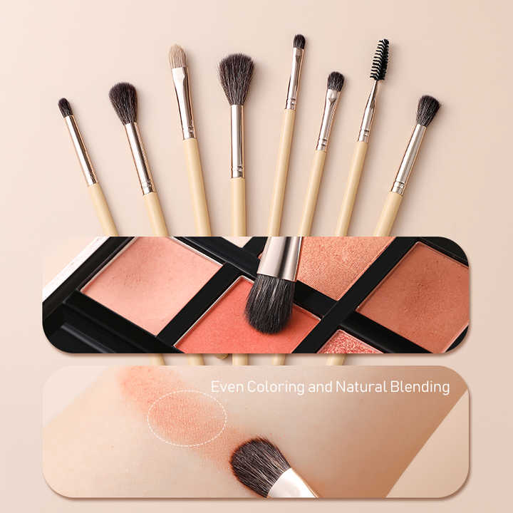 مجموعة فرش مكياج 13 قطعة بلون الكراميل