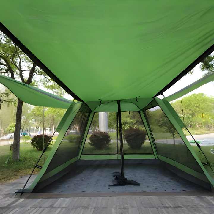 خيمة تخييم كبيرة الحجم تتسع من 3 إلى 5 أشخاص . Large 3-5 Person Waterproof Camping Tent with Mesh