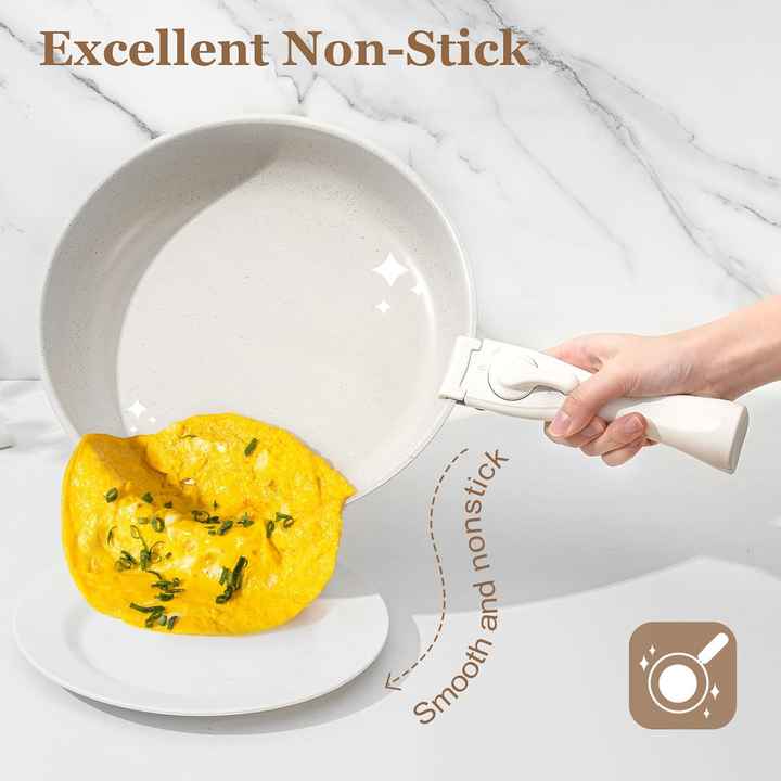 Granite and aluminum cooking sets