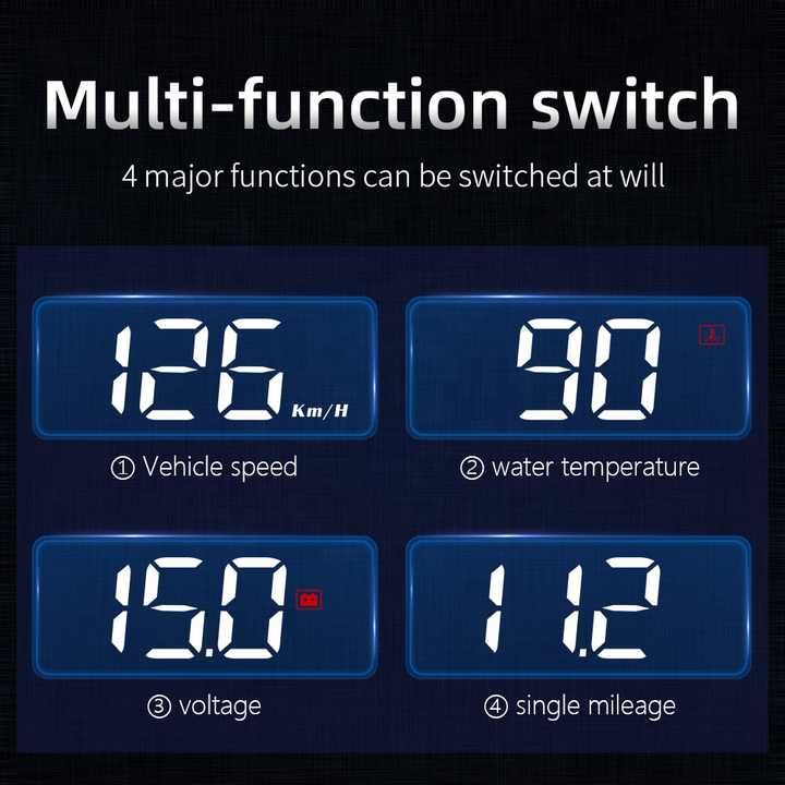 Newest M3 Car Alarm Auto HUD Speedometer Head Up