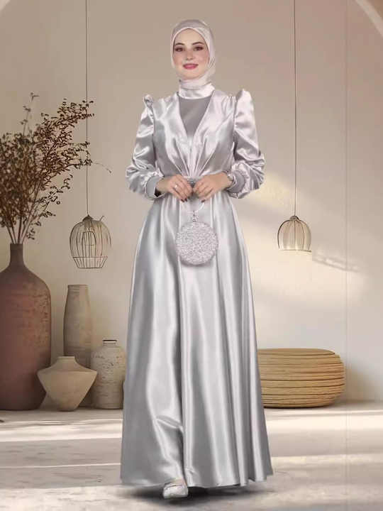 Satin Evening - فستان سهرة