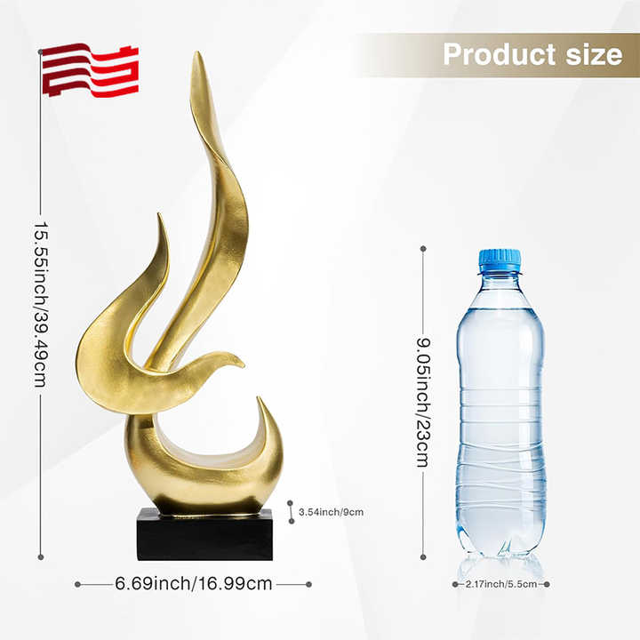 لهب تمثال مجردة ديكورات غرفة المعيشة التصميم الحديث ديكور المنزل الجدول الرف الحلي الراتنج الحرف