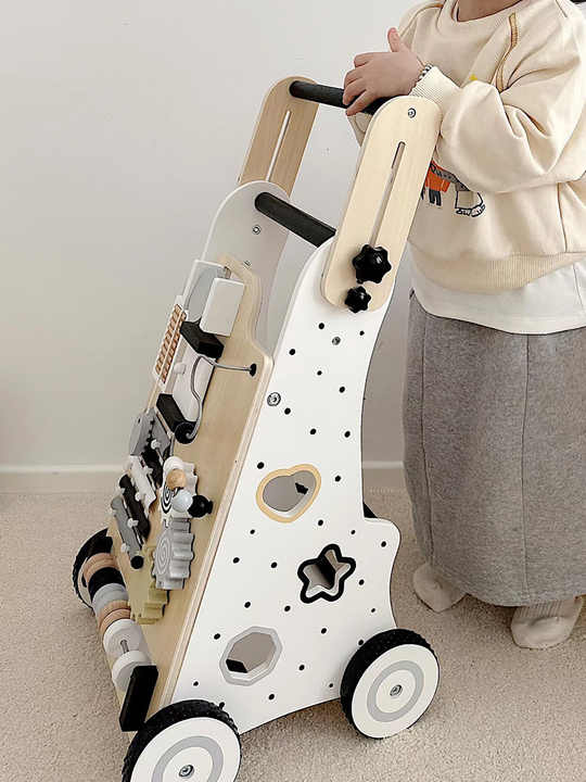 COMMIKI Wooden Multi-functional Stroller