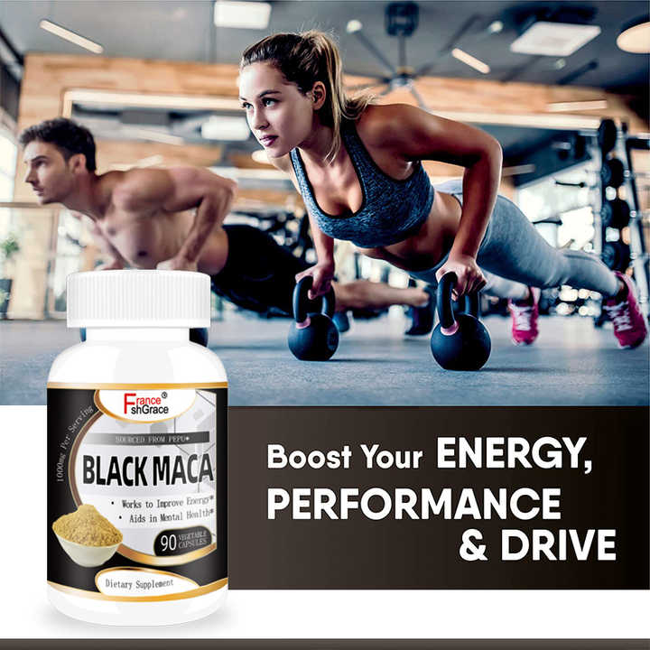 كبسولات قوة الماكا ، كبسولة جذور الماكا السوداء لتعزيز قدرة الرجال على التحملMaca Power Capsules, Black Maca Root Capsule for Men's Stamina Enhancement