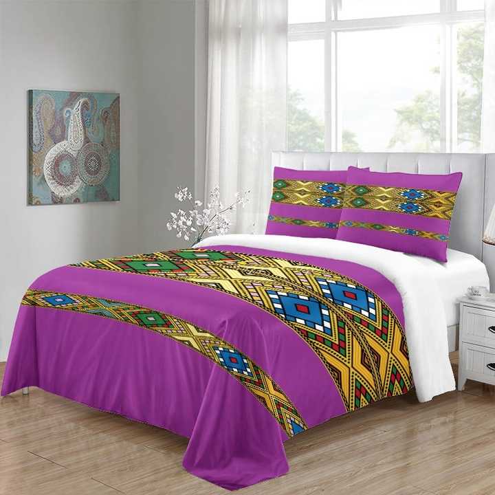Luxury Full Ethiopian Double King Size Bedding Set with 2
