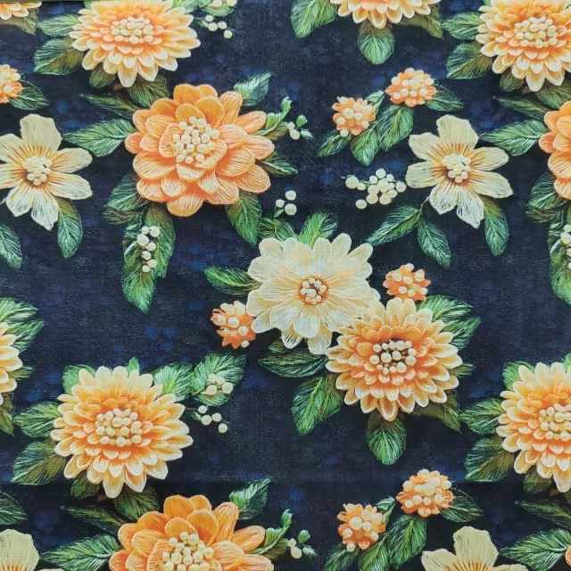 Rayon Combed Yarn Digital Printed Poplin Fabric