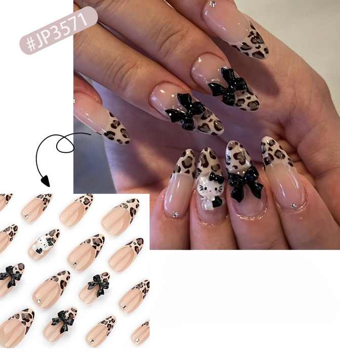 French Leopard Print Nail Set