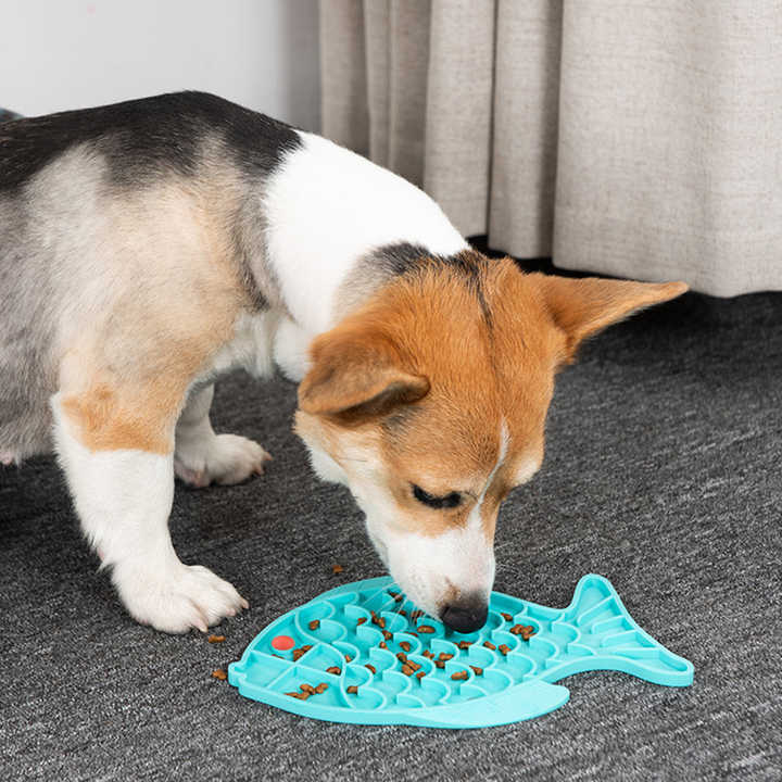 Dropshipping Fish Shape Silicone Dog Licking Toy.