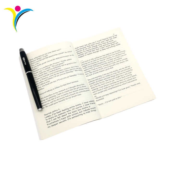 Low MOQ Custom Book Printing White Novel