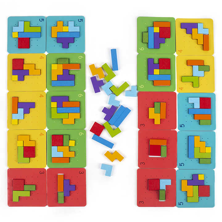 Educational games, wooden puzzles