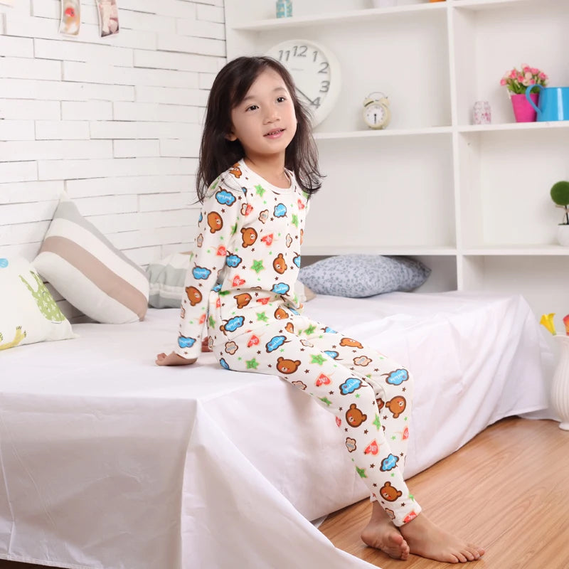Comfortable long-sleeved children's pajamas