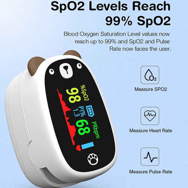 Small Baby Spo2 Portable Infant Handheld Digital Fingertip Heart Rate Monitor Blood Clip Pulse Oximeter