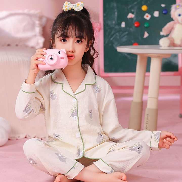 طقم بيجامة للفتيات من Kuromi بطباعة Kawaii بتصميم كرتوني مريح ناعم مجموعة ملابس منزلية أنيقة متينة ملابس ليلية للخريف والشتاء