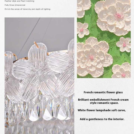 French Cream Style Modern Simple Iron Chandelier