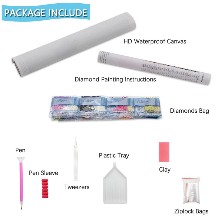 Flowers 5d Diamond Painting White Roses