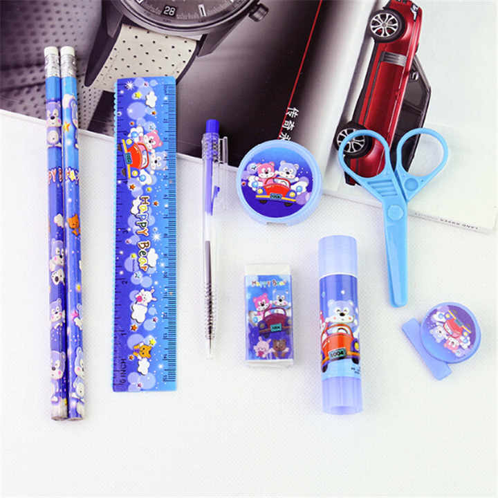 Cartoon Pencil Eraser Eraser Sharpener 9 in 1 Stationery