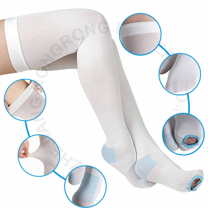 Embolism Thigh High Stockings TED Elastic Compression Stockings 8-15 mmHg,
