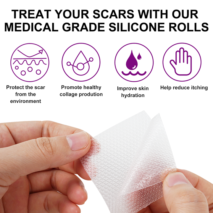 Professional medical plasters for treating scars, first aid