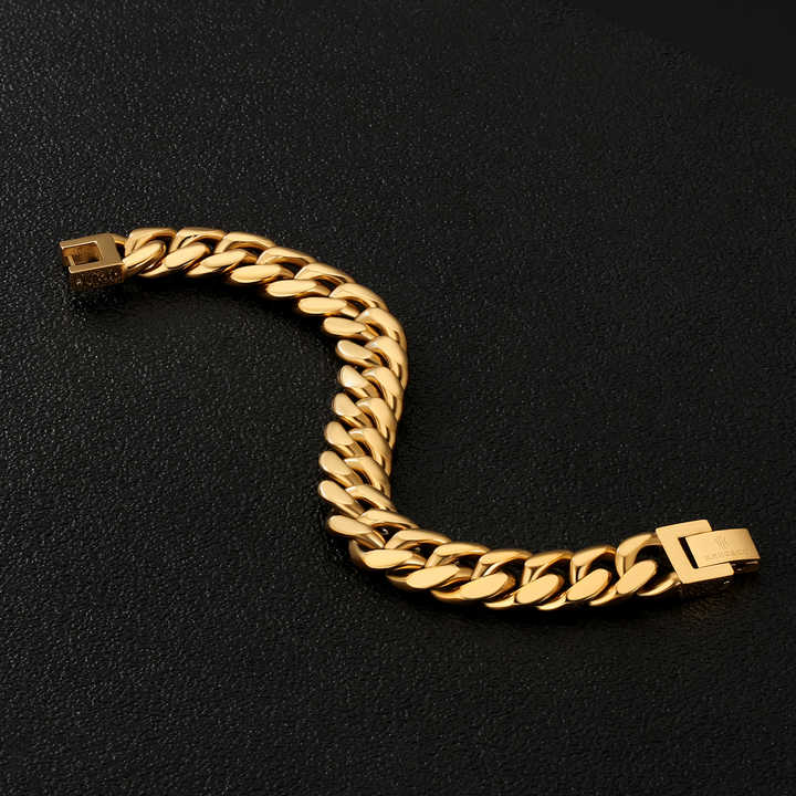 12mm 10mm 8mm Thick Miami Cuban Chain Bracelet