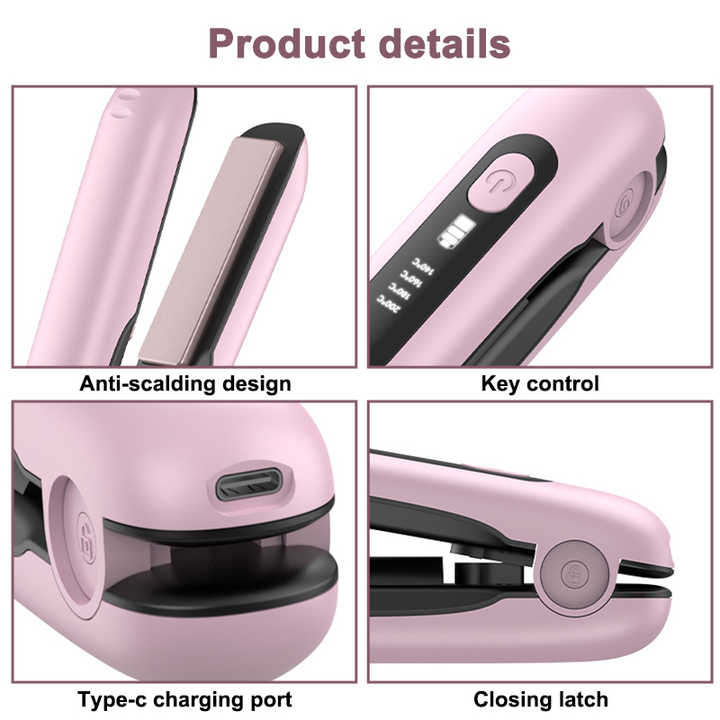 Hywestger Fast Heating Cordless Electric Hair Straightener Brush.