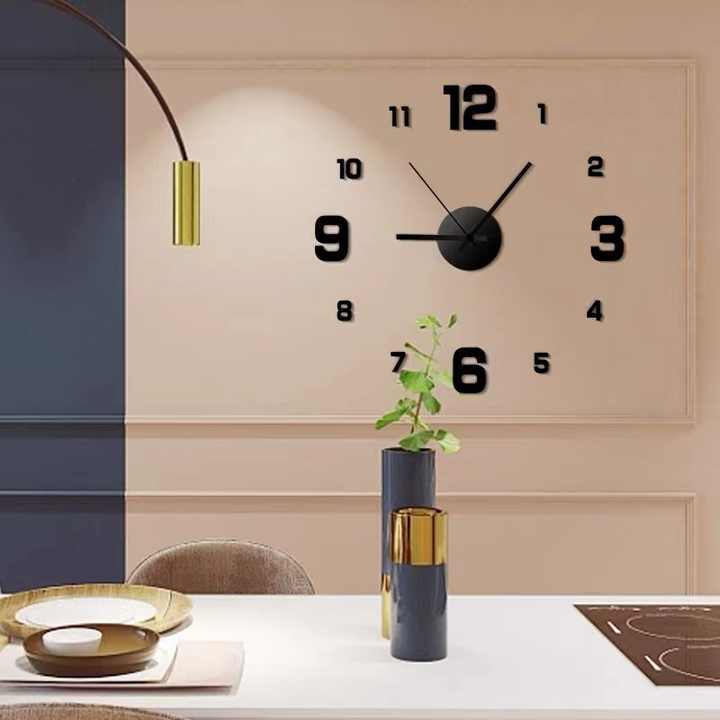 Acrylic sticker digital alarm clock.