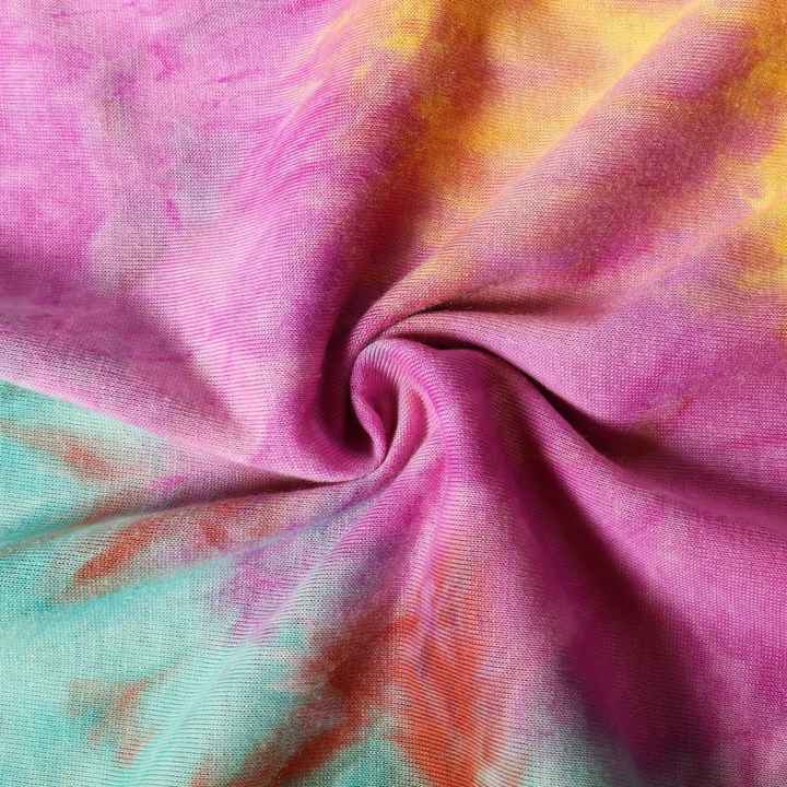 Mother and Daughter Matching Outfits, Patchwork Vest Dress, Tie Dye Summer Dress with Pockets