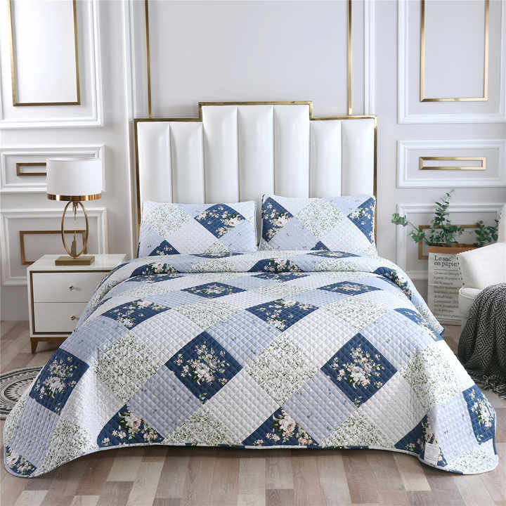 Modern Animal Pattern Quilted Bedspread Set - Shams