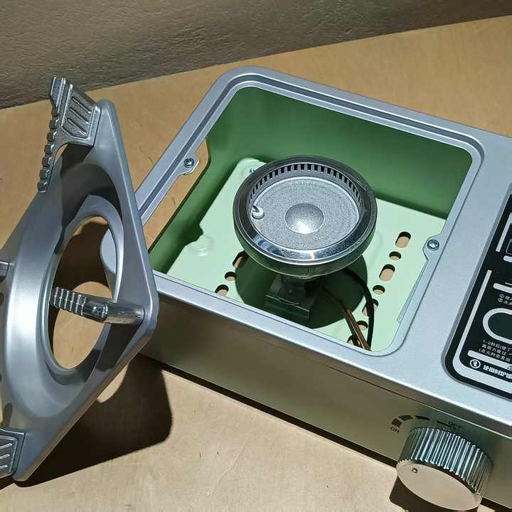 From the factory, a small portable butane stove for outdoor camping