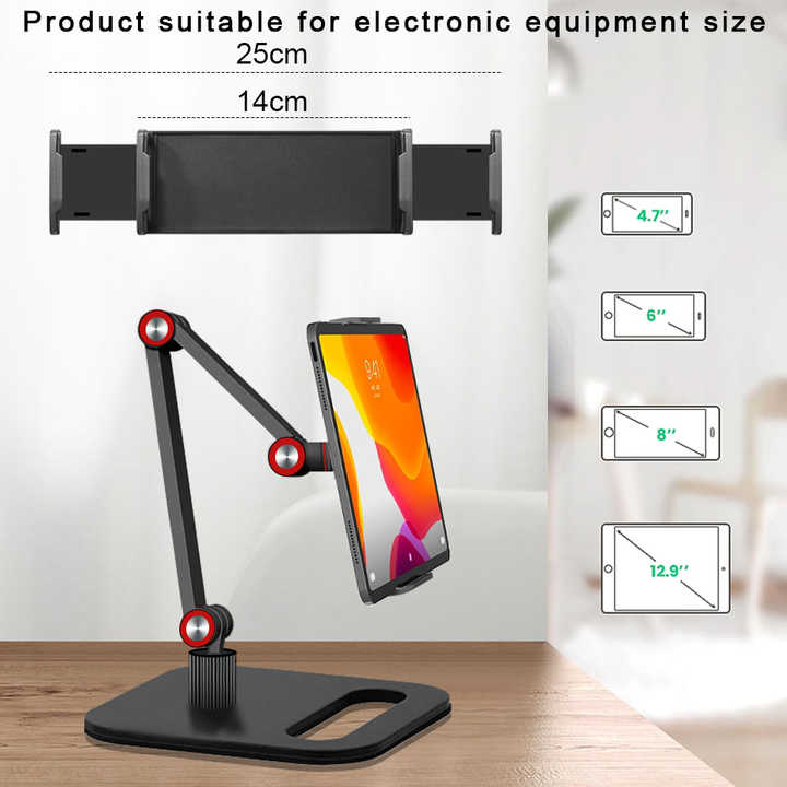 New product listing Placed on desktop using double arm