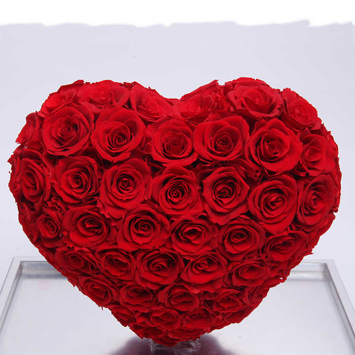 Decorative Preserved Rose Flower Glass