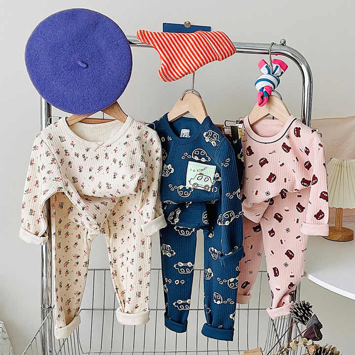 High Quality Cute Character Kids Sleepwear Pajamas for Girls 100% Organic Cotton Cotton Kids Sleepwear PJ Set
